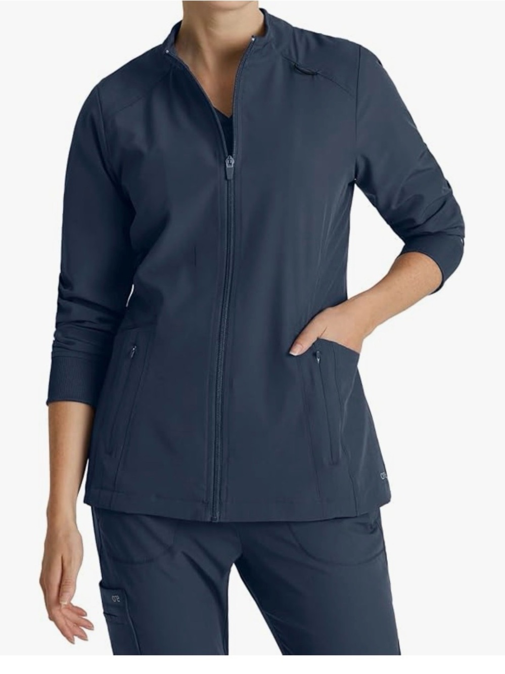 Women’s Navy Utility Zip Jacket